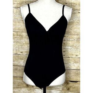 MISSGUIDED BLACK PLUNGE SEXY MINIMAL GIRLS NIGHT CONCERT LAYERING BODYSUIT
